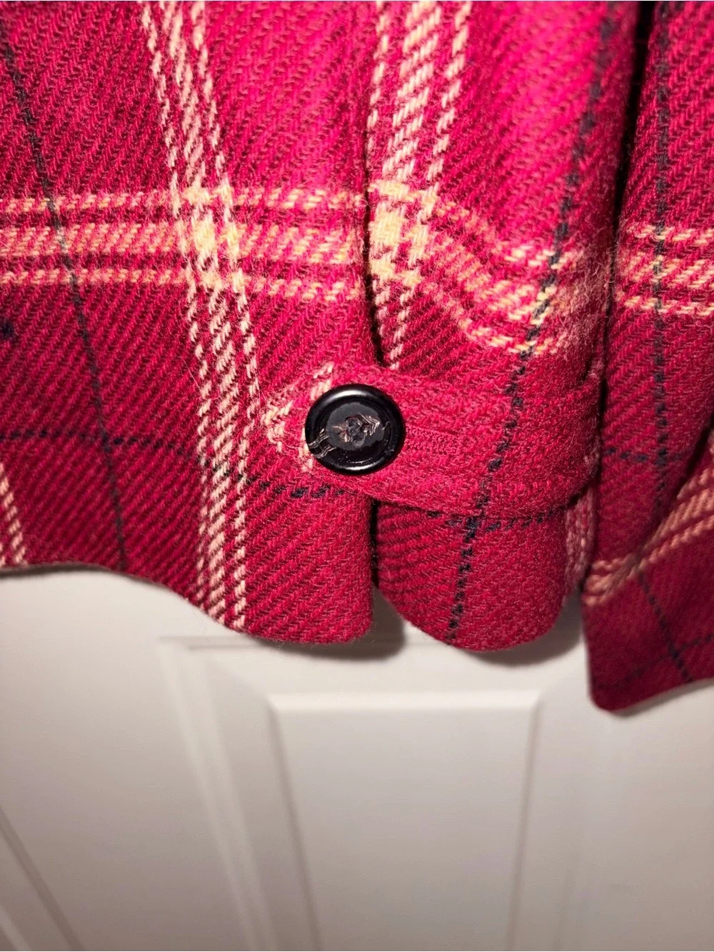 Vintage Lauren Ralph Lauren Red Plaid 100% New Wool Blazer - Picture 4 of 10